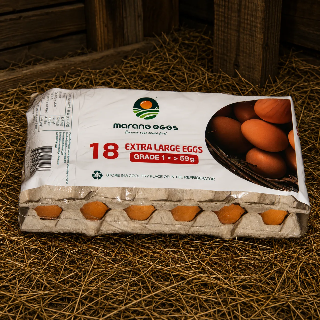 Marang farm fresh eggs 18 Extra Large tray — retail eggs South Africa
